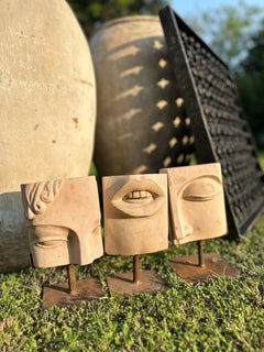 Hand-Carved Sumba stone sculptures (SET OF 3 PCs)