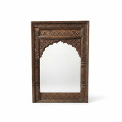 Rustic Hand carved Wooden Mirror Frame